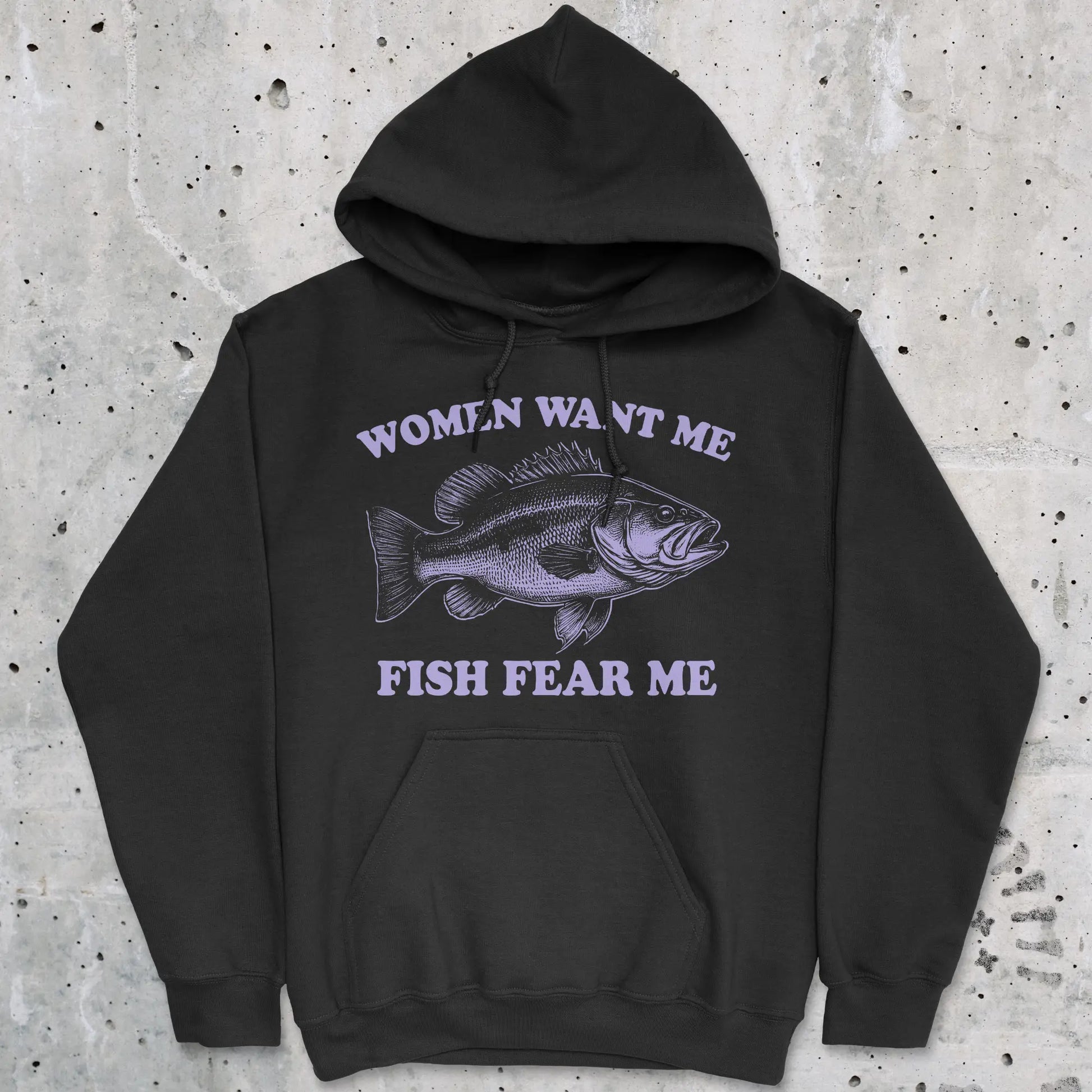 Black, Women Want Me Fish Fear Me Hoodie – fish-room