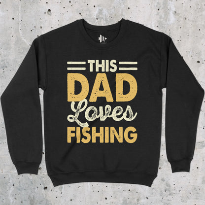 Black, This Dad Loves Fishing Crewneck Sweatshirt – fish-room