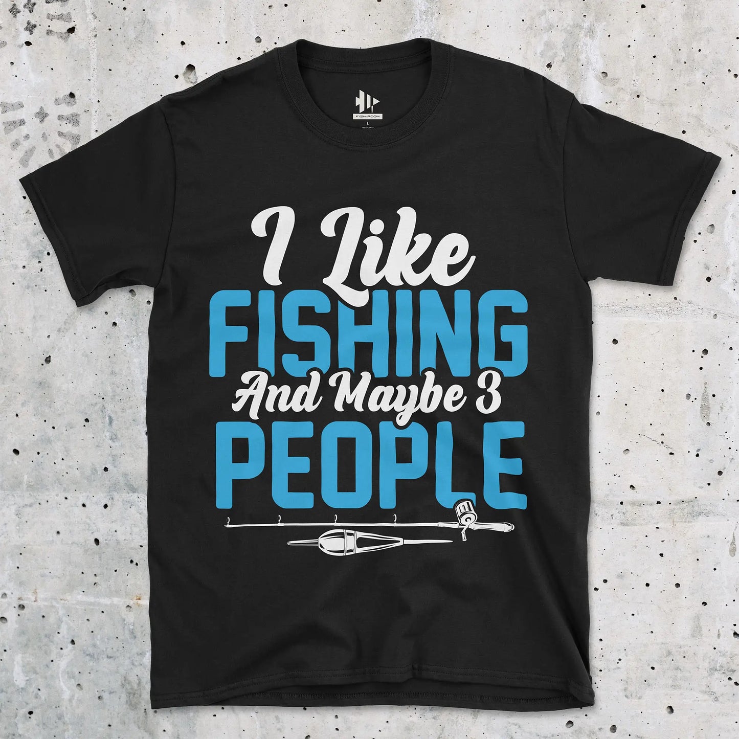 I Like Fishing Tee Black T-Shirt