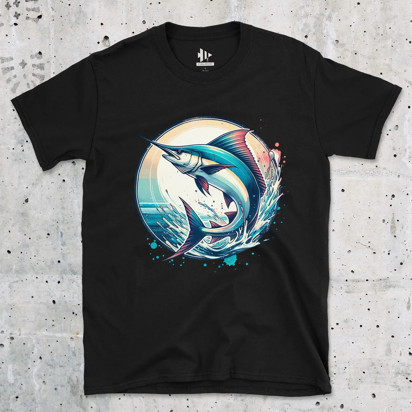 Black, Swordfish Ocean Sunset Tee – fish-room