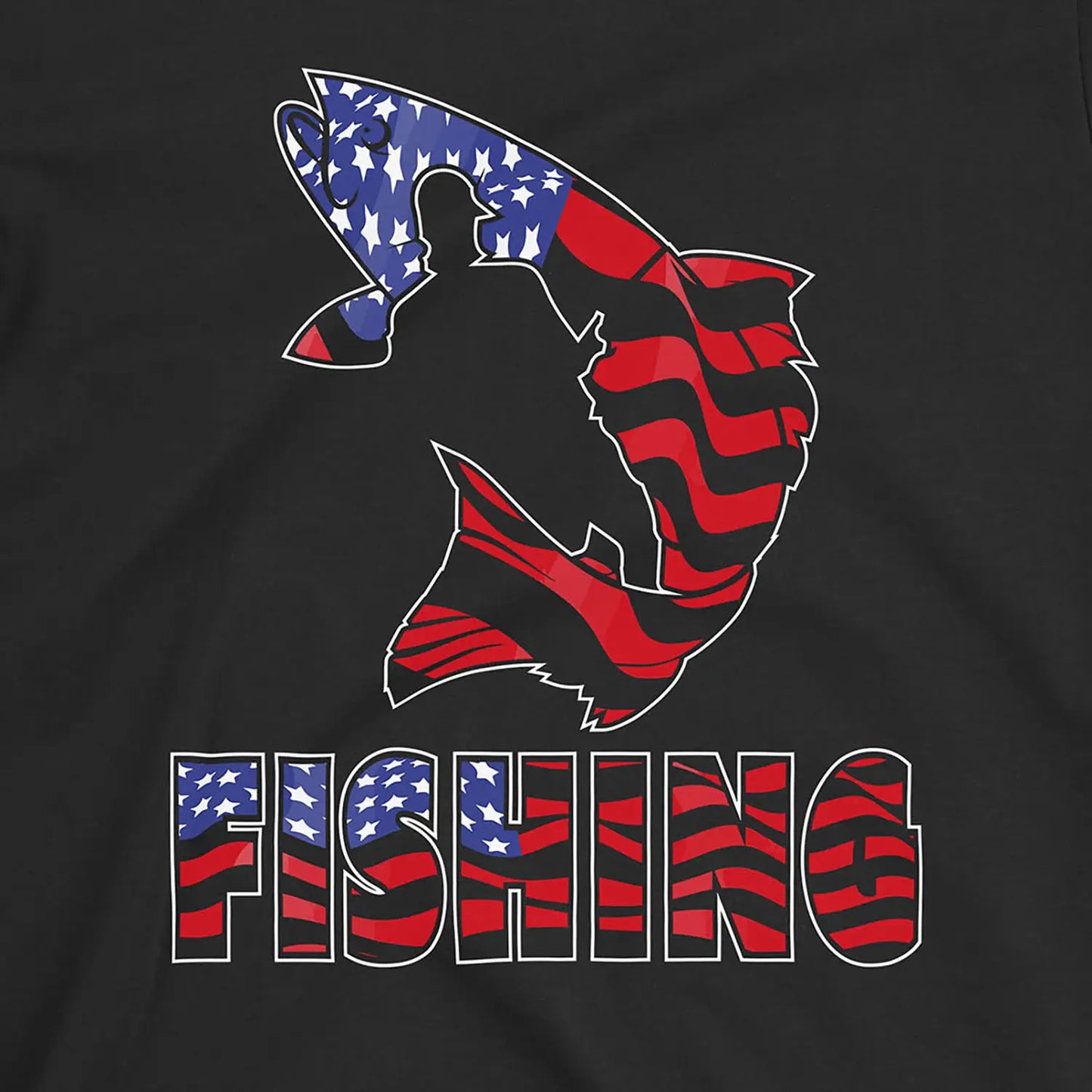 Black, Fishing USA Tee – fish-room