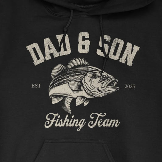 Black, Dad & Son Fishing Team Hoodie – fish-room