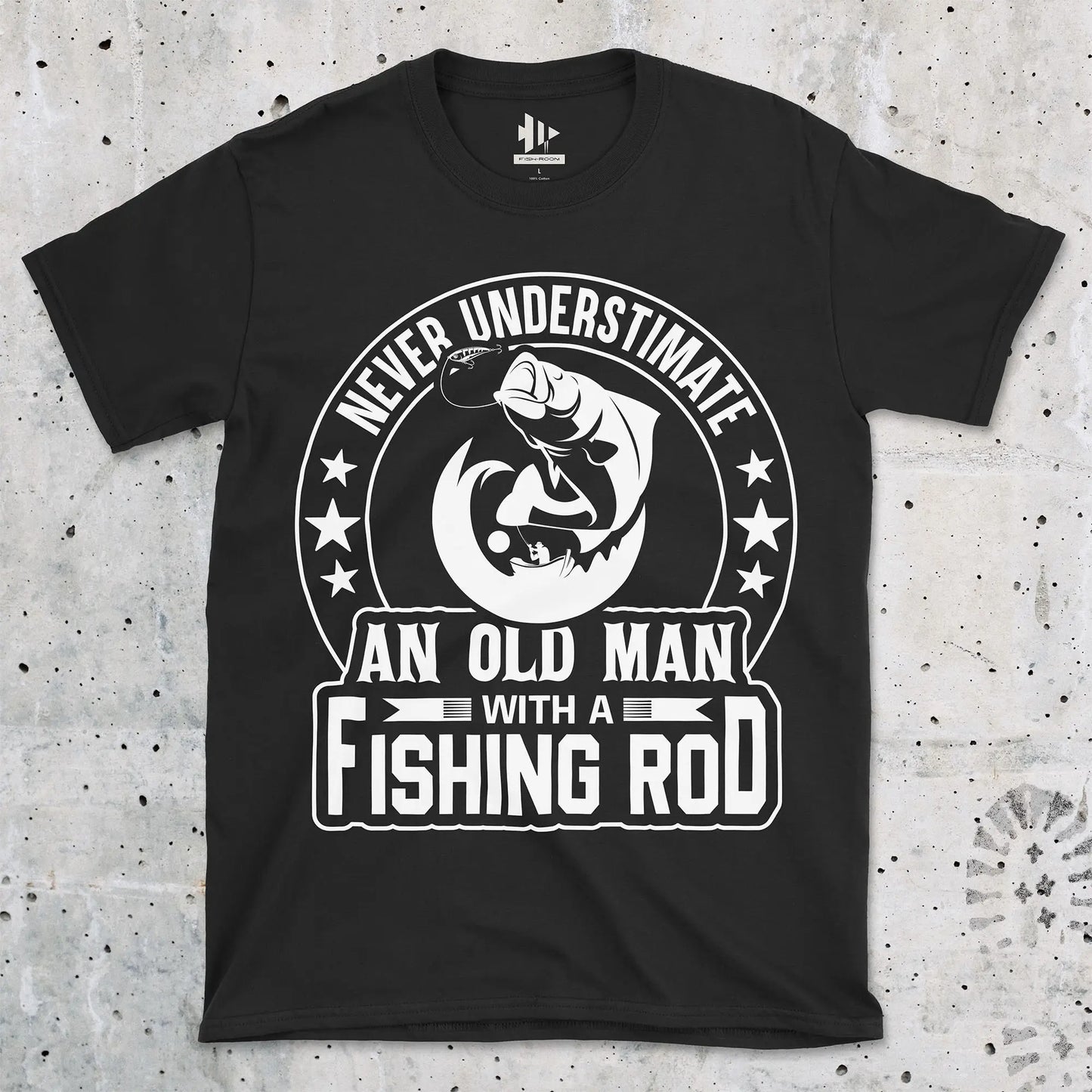 Black, Old Man Tee – fish-room