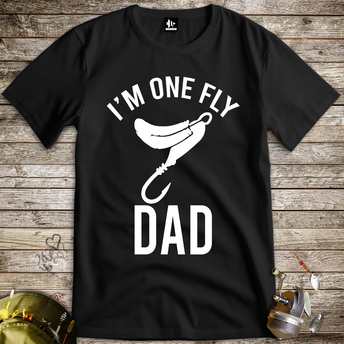 I'm One Fly Dad Tee-funny fishing t shirt-FISH-ROOM LLC