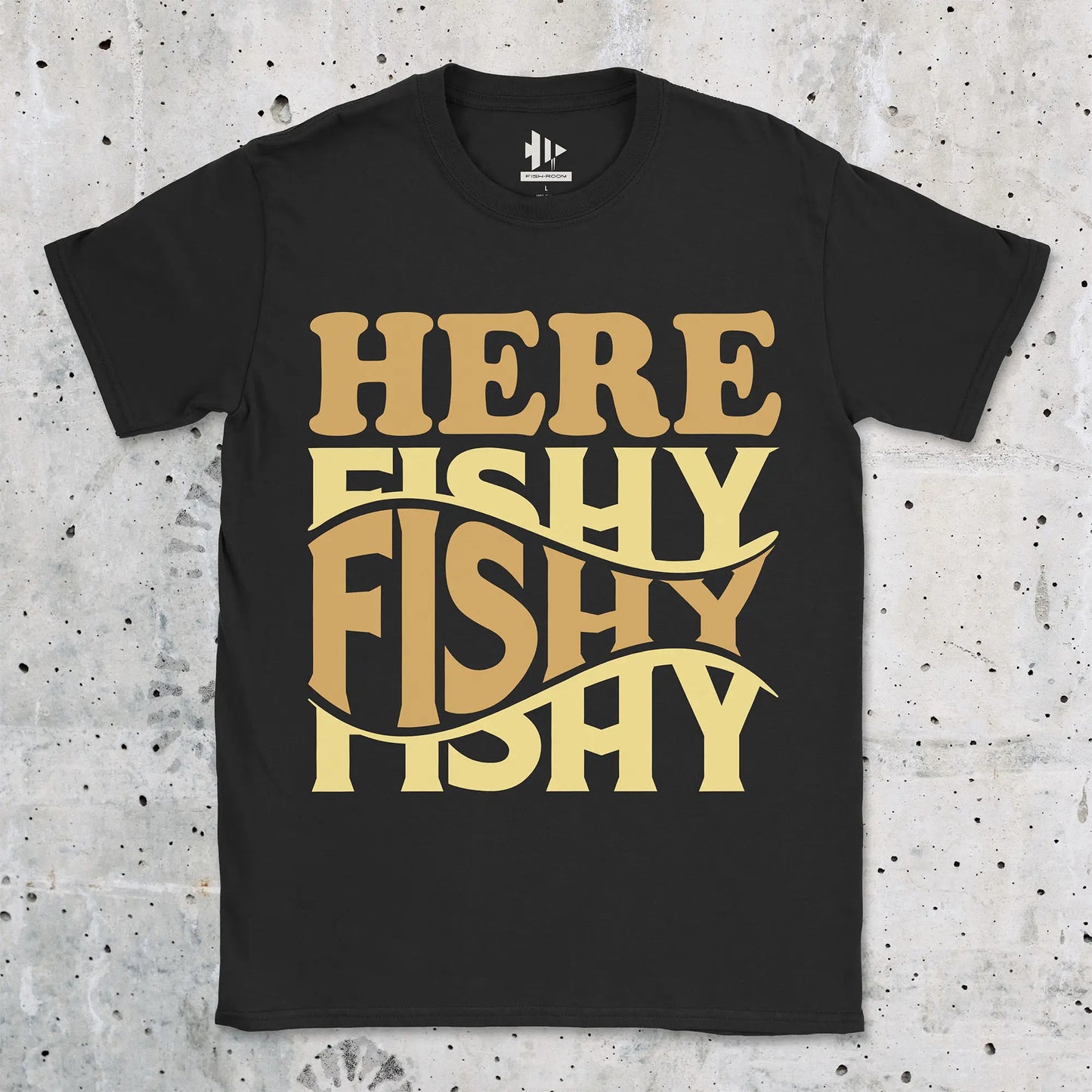 Black, Here Fishy Fishy Tee – fish-room