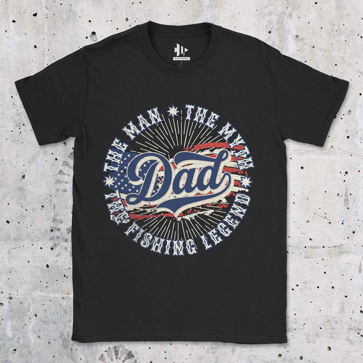Black, Legendary Dad Fishing Tee – fish-room