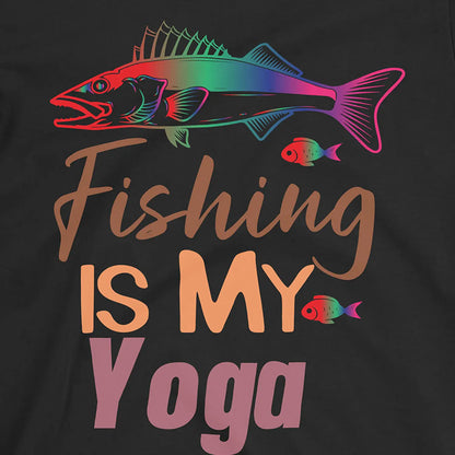 Black, Fishing Is My Yoga Tee – fish-room