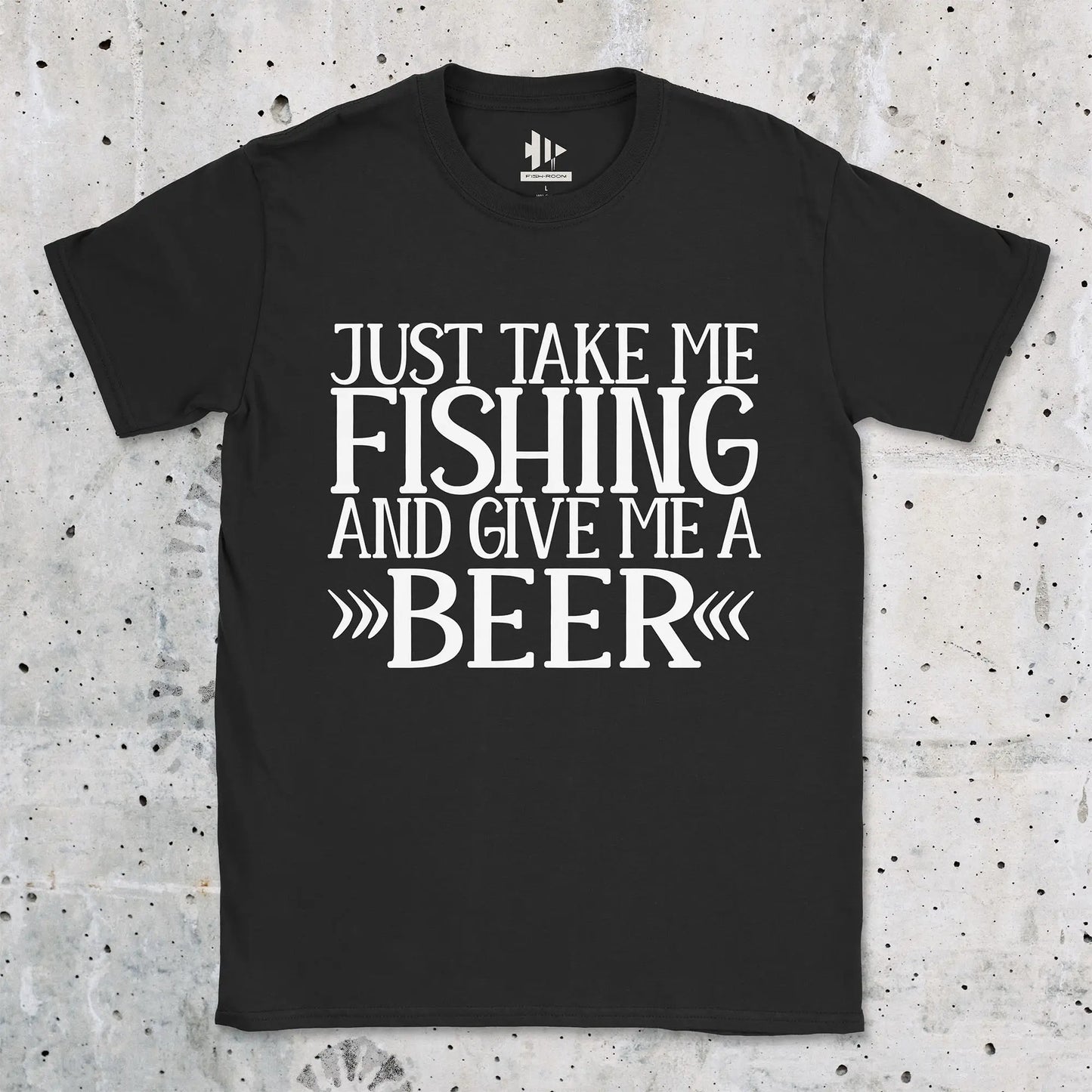 Black, Just Take Me Fishing Tee – fish-room