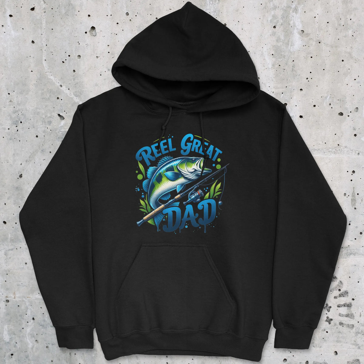 Black, Reel Great Dad Hoodie – fish-room