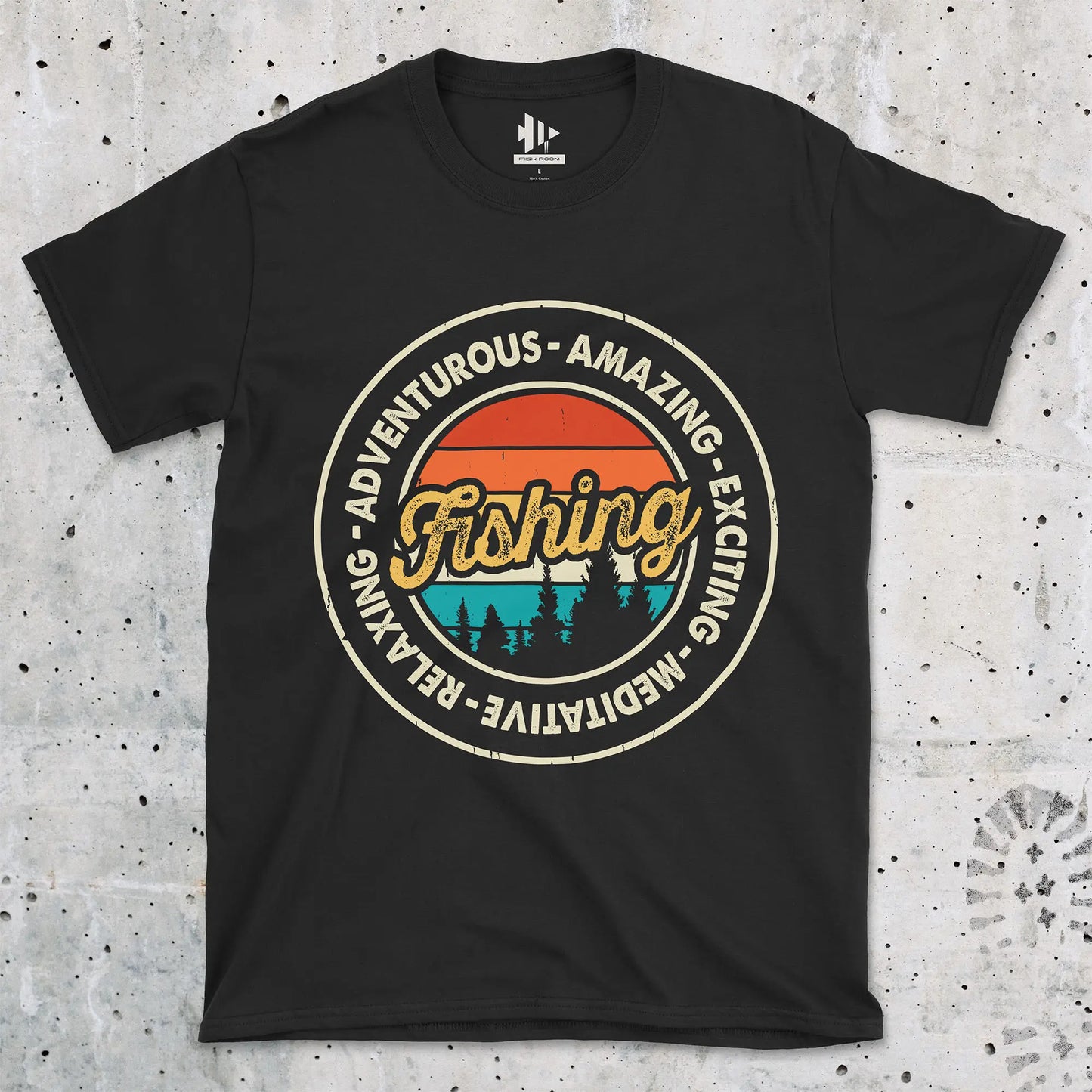 Black, Adventurous Fishing Tee – fish-room