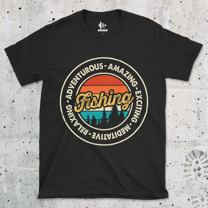 Black, Adventurous Fishing Tee – fish-room