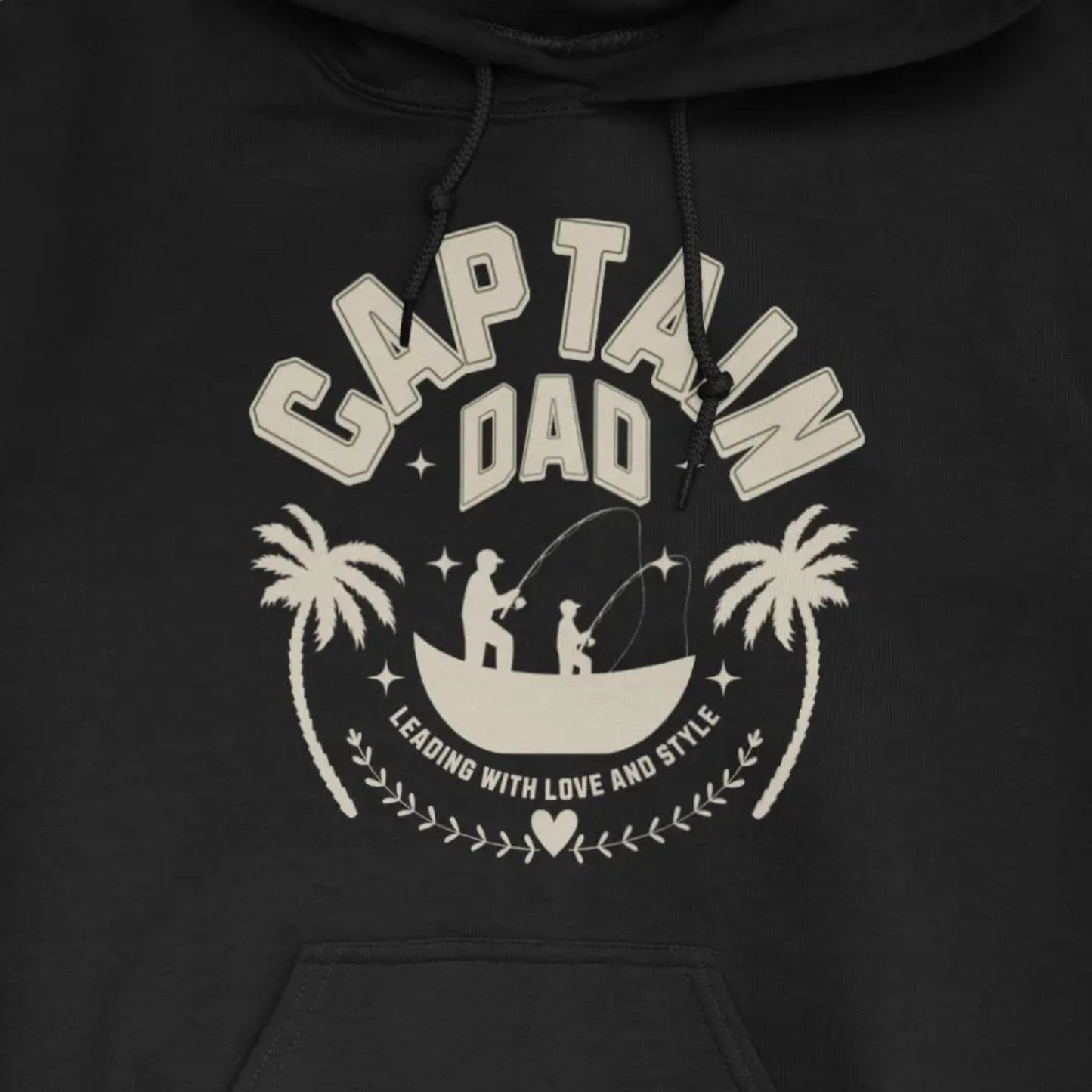 Black, Captain Dad Hoodie – fish-room