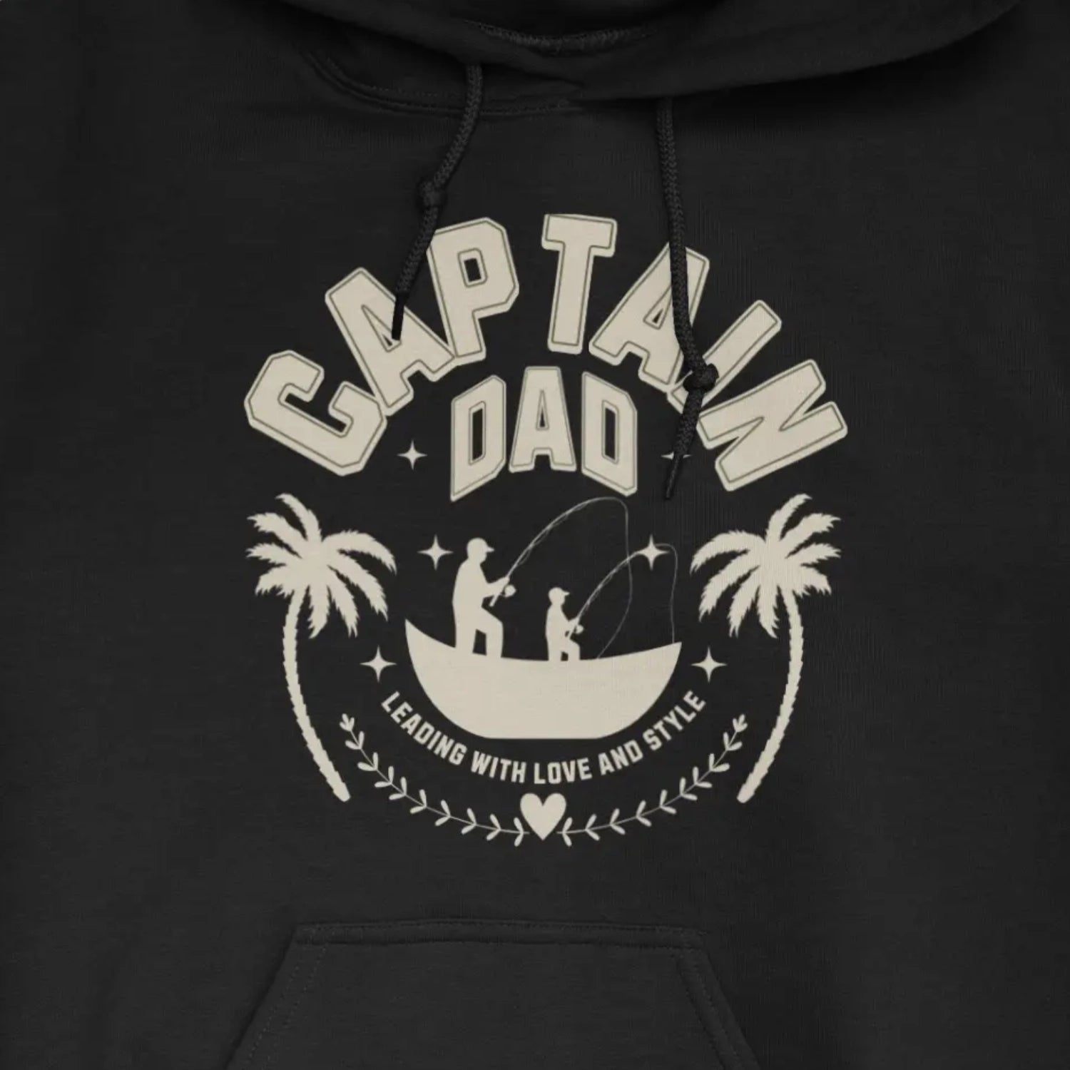 Black, Captain Dad Hoodie – fish-room