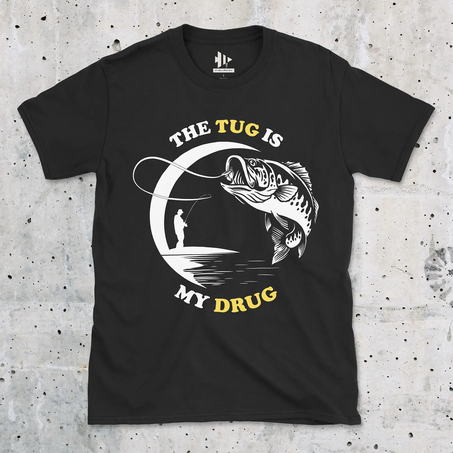 Black, The Tug Is My Drug Tee – fish-room