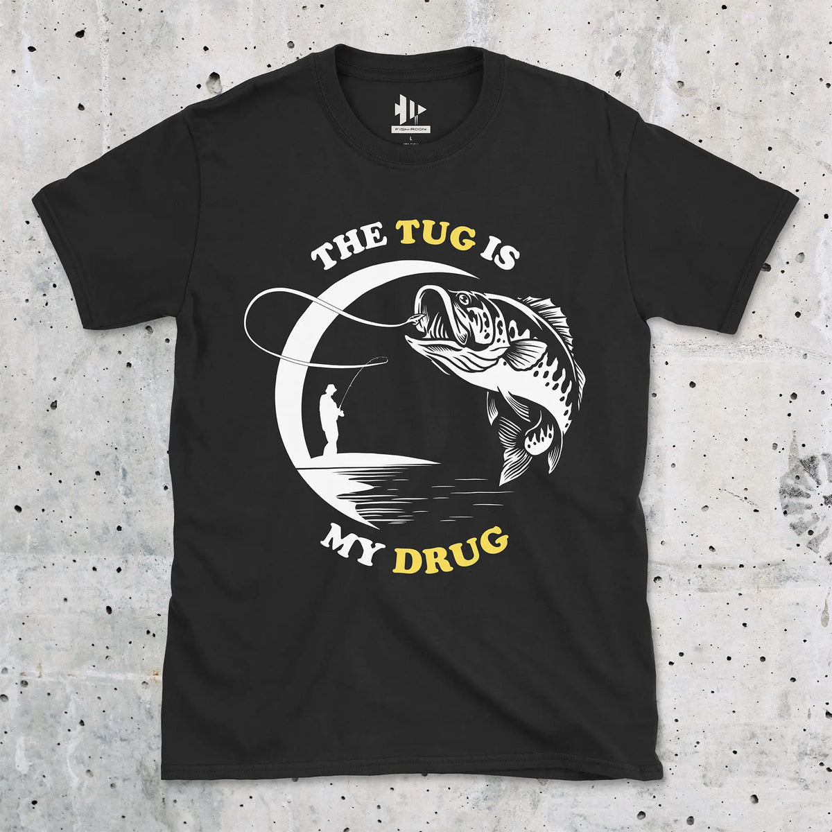 Black, The Tug Is My Drug Tee – fish-room