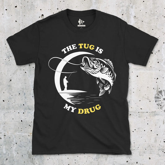 Black, The Tug Is My Drug Tee – fish-room
