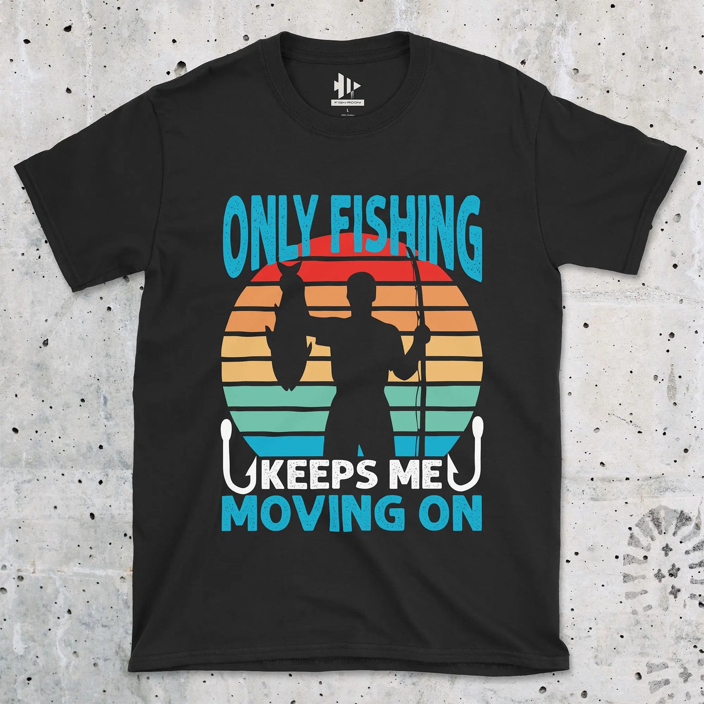Black, Fishing Keep Me Moving Tee – fish-room