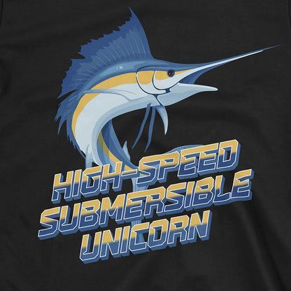 Black, High-Speed Submersible Unicorn Tee – fish-room