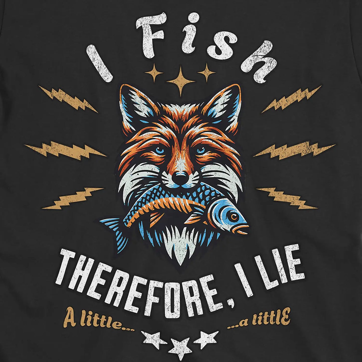 Black, I Fish, Therefore I Lie... A Little Tee – fish-room