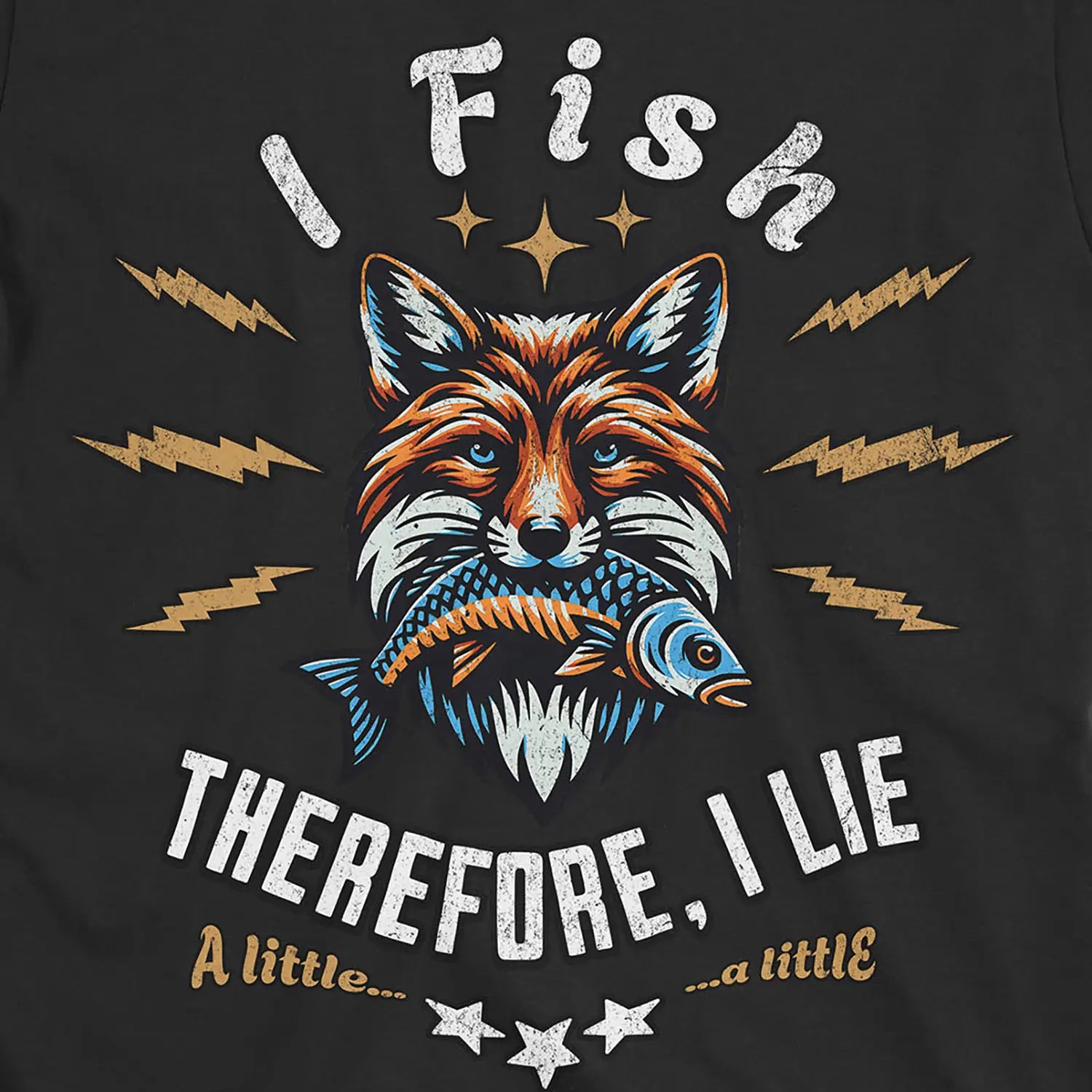 Black, I Fish, Therefore I Lie... A Little Tee – fish-room