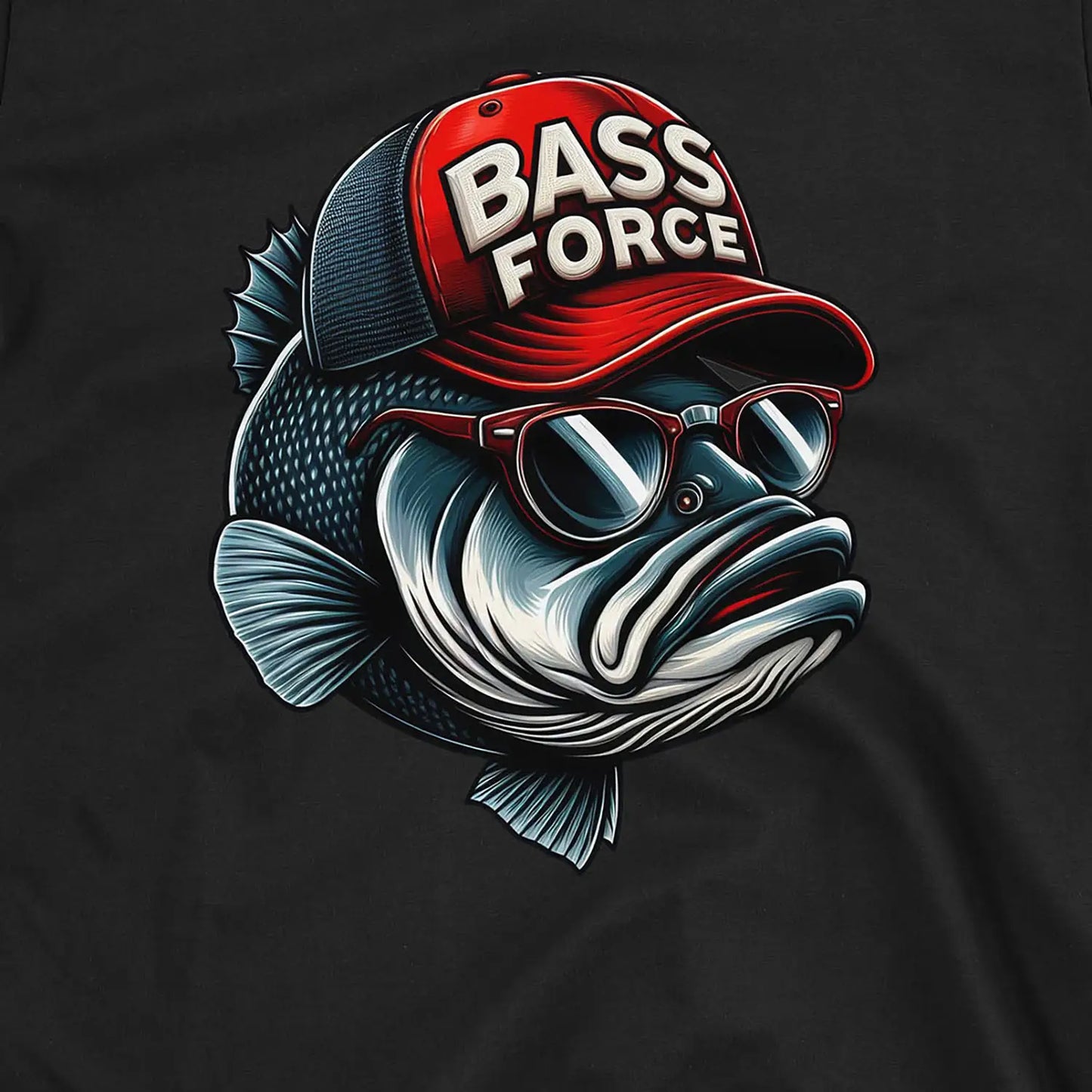 Black, Bass Force Tee – fish-room