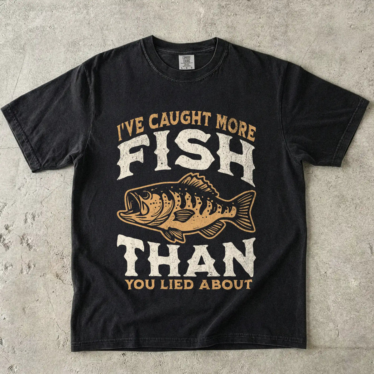 Black, More Fish Than You Lied About Tee - fish-room