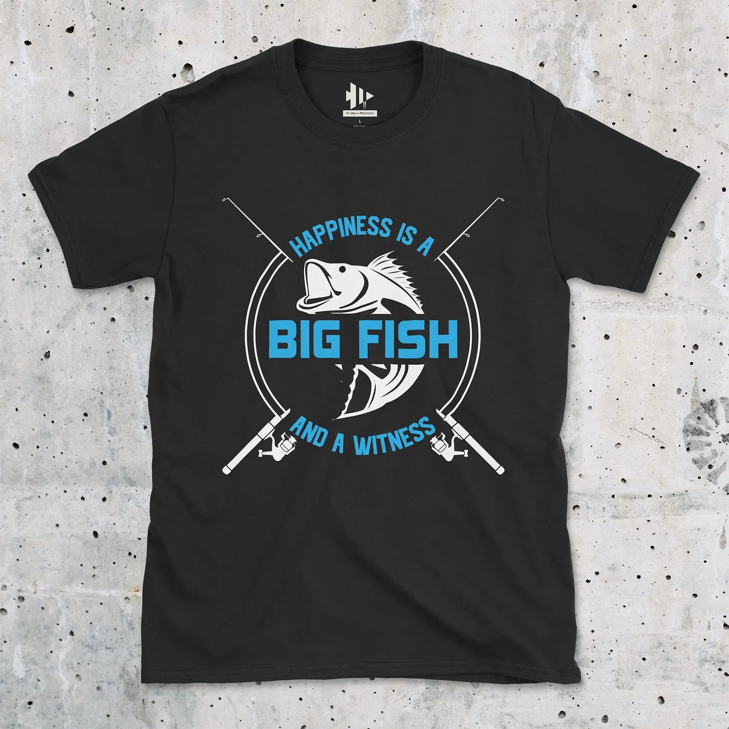 Black, Big Fish Happiness Tee – fish-room