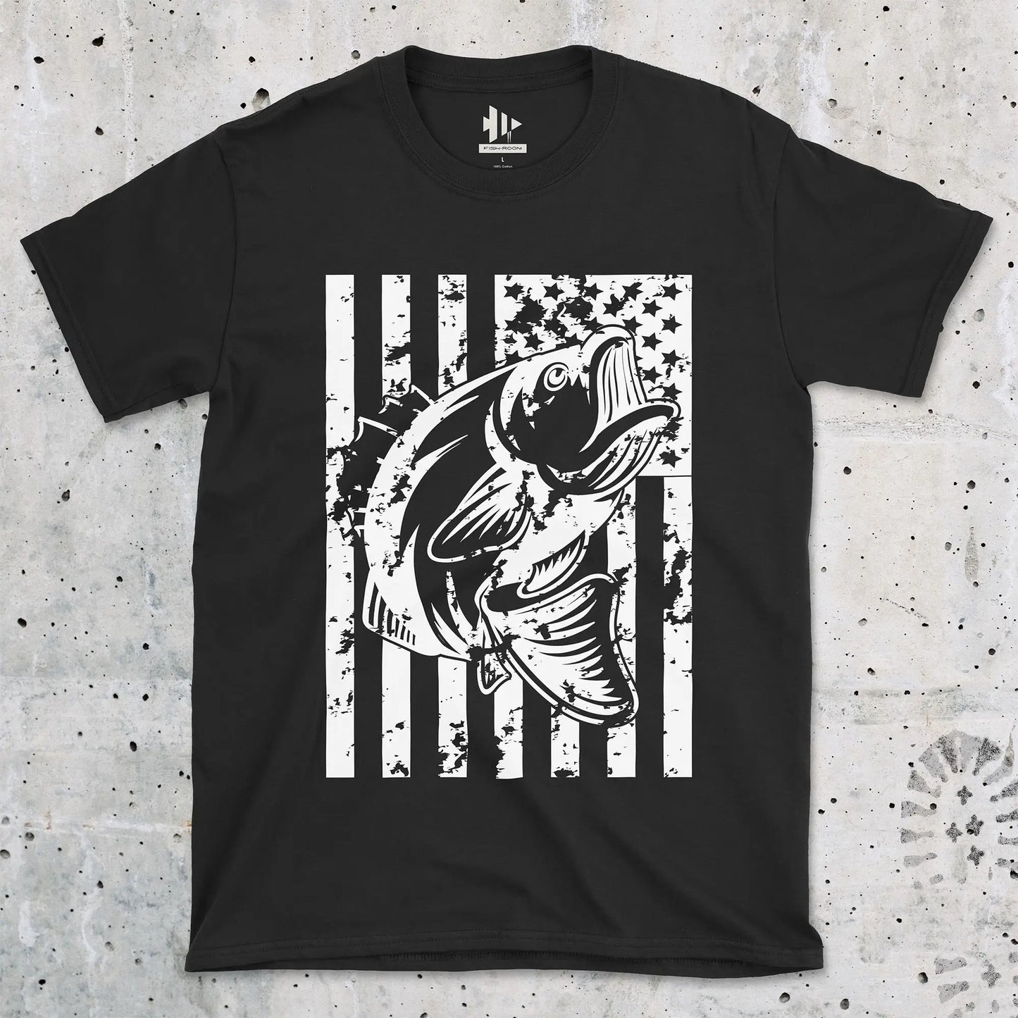 Black, Bass Fishing USA Tee – fish-room