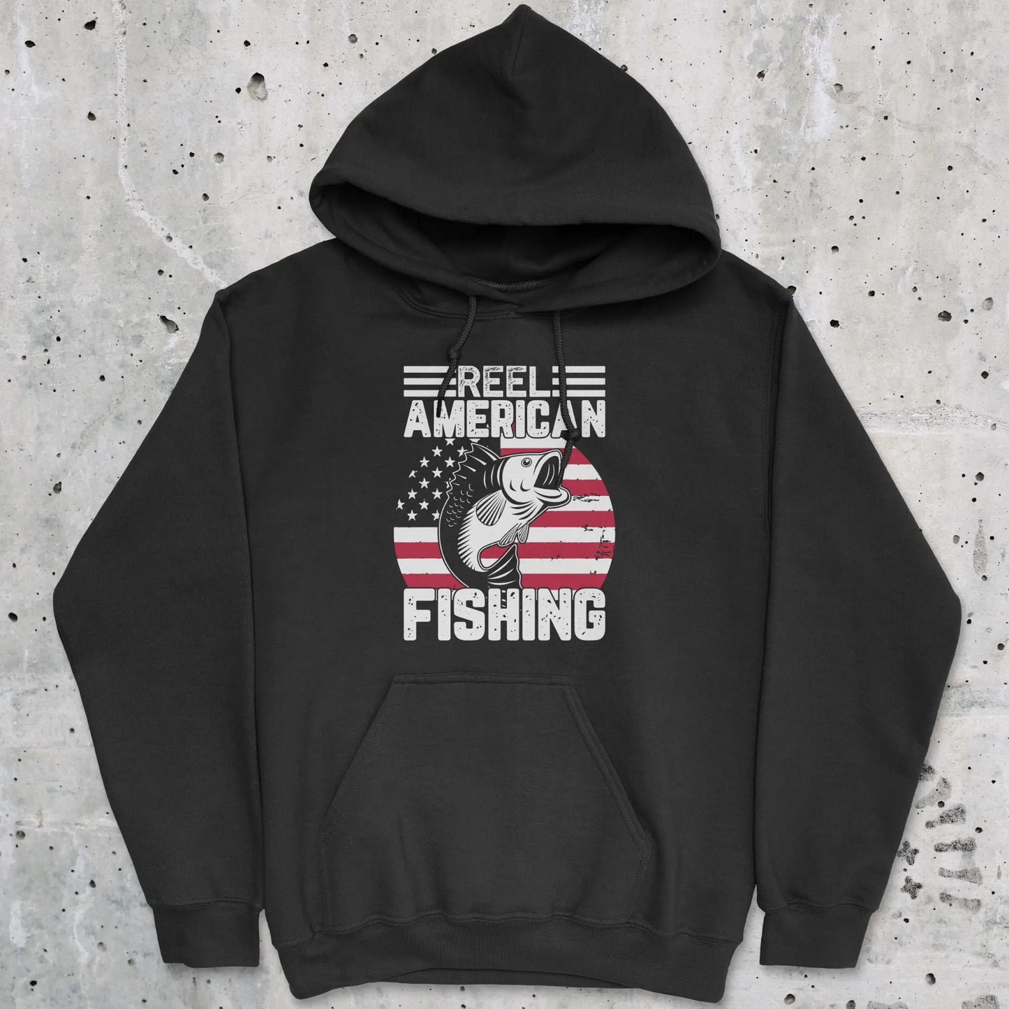 Black, Reel American Fishing Hoodie – fish-room