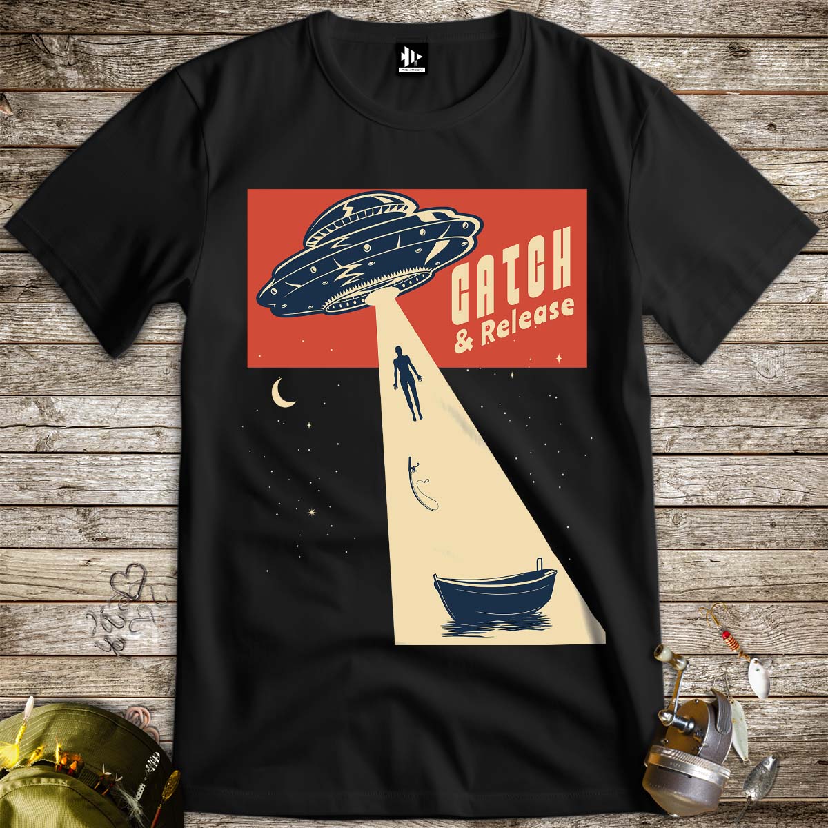 Catch & Release – UFO Edition Tee-funny fishing t shirt-FISH-ROOM LLC