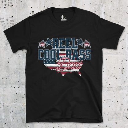 Black, Reel Cool Bass Dad Tee – fish-room