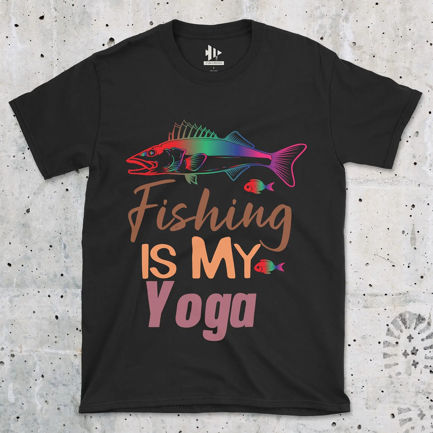 Black, Fishing Is My Yoga Tee – fish-room