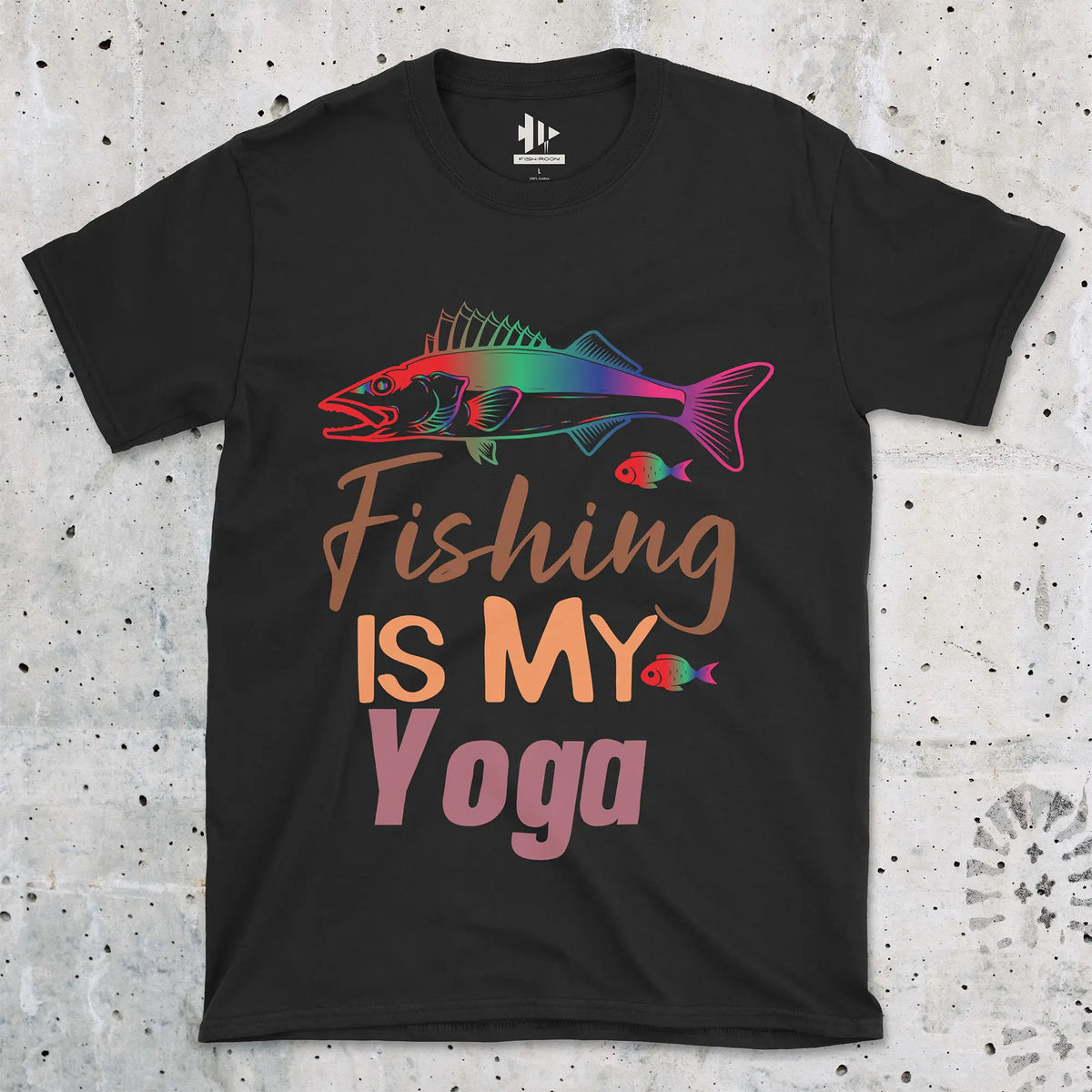 Black, Fishing Is My Yoga Tee – fish-room