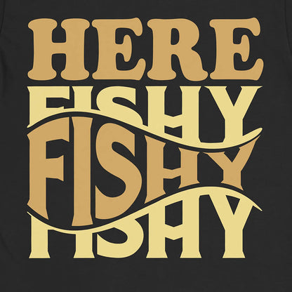 Black, Here Fishy Fishy Tee – fish-room