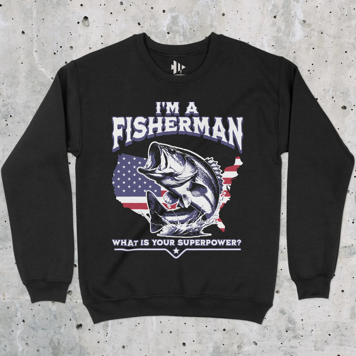 Black, Fisherman Superpower Sweatshirt – fish-room
