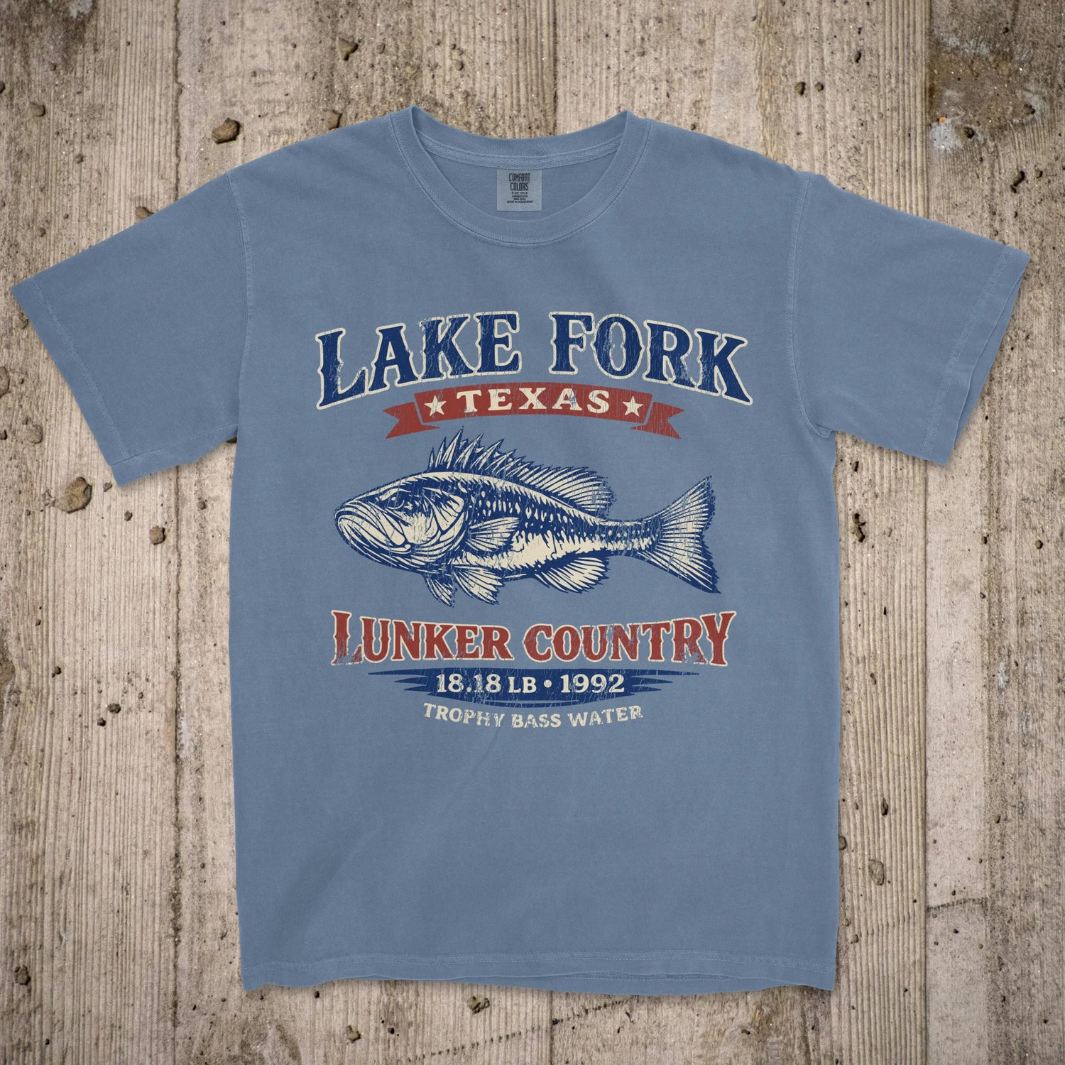 Bluejean, Lake Fork Record Bass Tee – fish-room