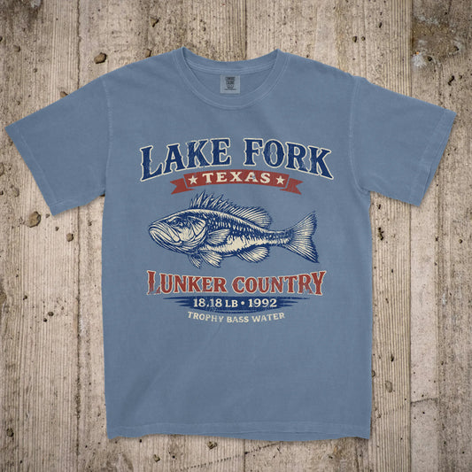 Bluejean, Lake Fork Record Bass Tee – fish-room