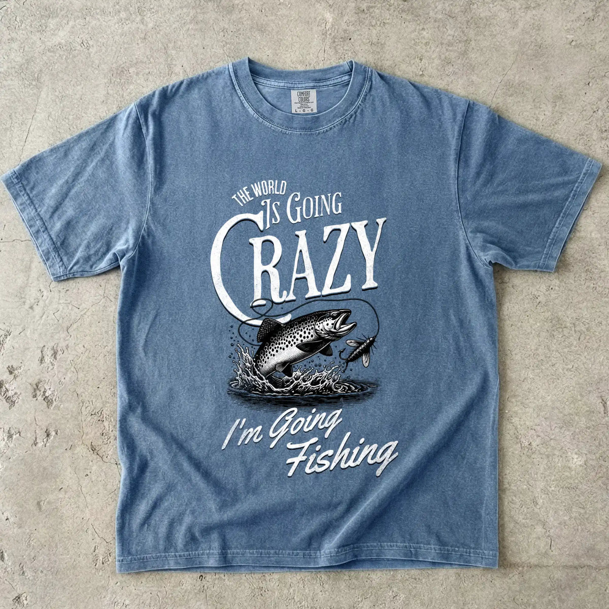 Blue Jean, The World Is Going Crazy Tee – fish-room