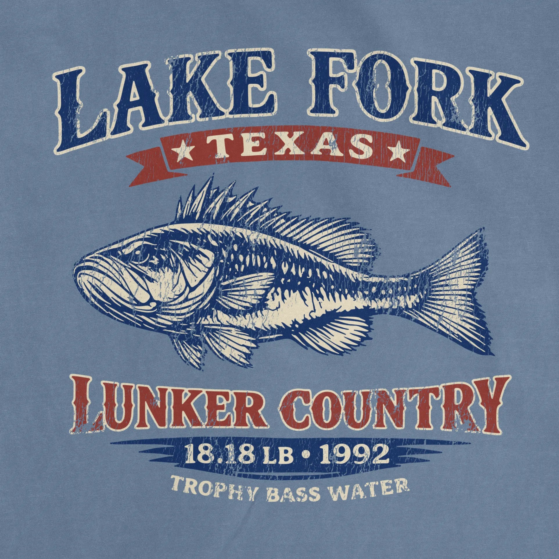 Bluejean, Lake Fork Record Bass Tee – fish-room