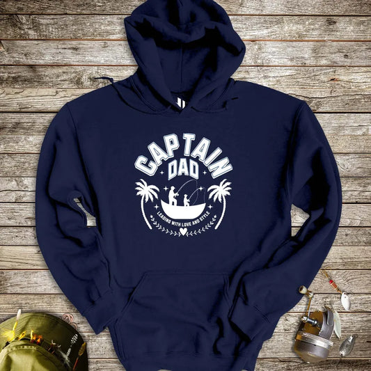 Captain Dad Hoodie Navy Hoodie