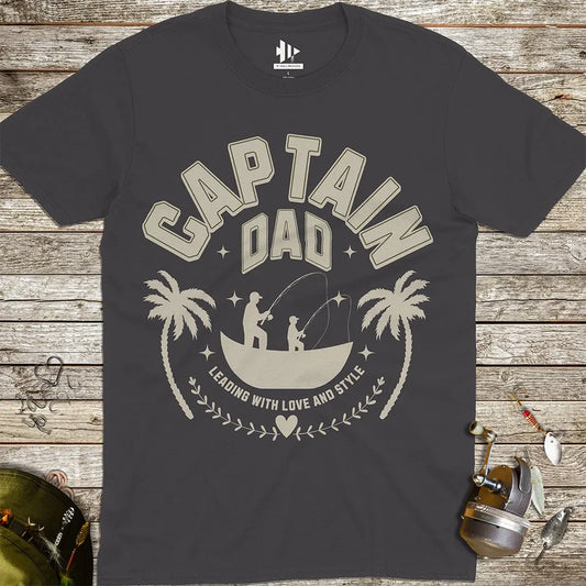 Captain Dad Tee Charcoal T-Shirt