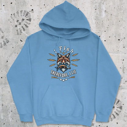 Carolina Blue, I Fish, Therefore I Lie... A Little Hoodie – fish-room