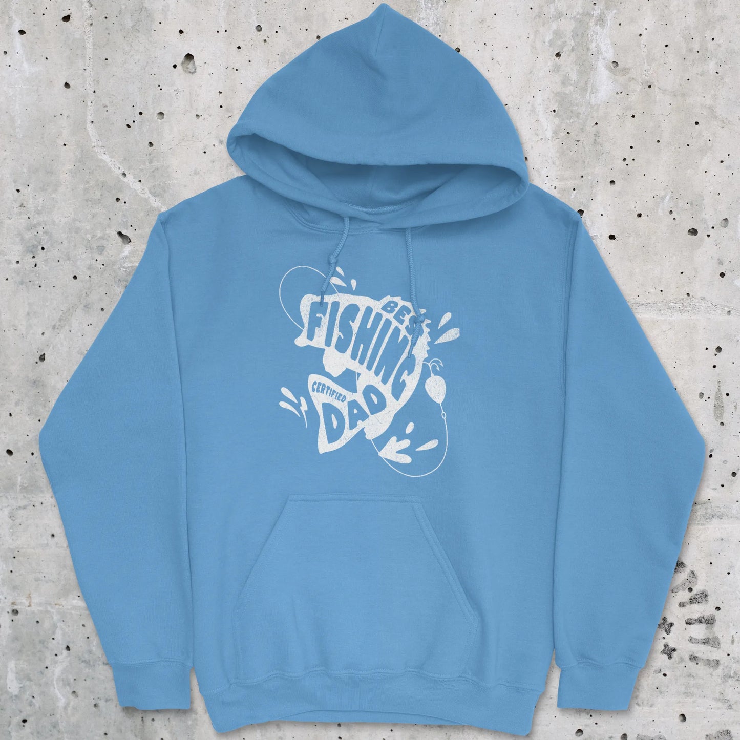 Carolina Blue, Certified Best Fishing Dad Hoodie – fish-room