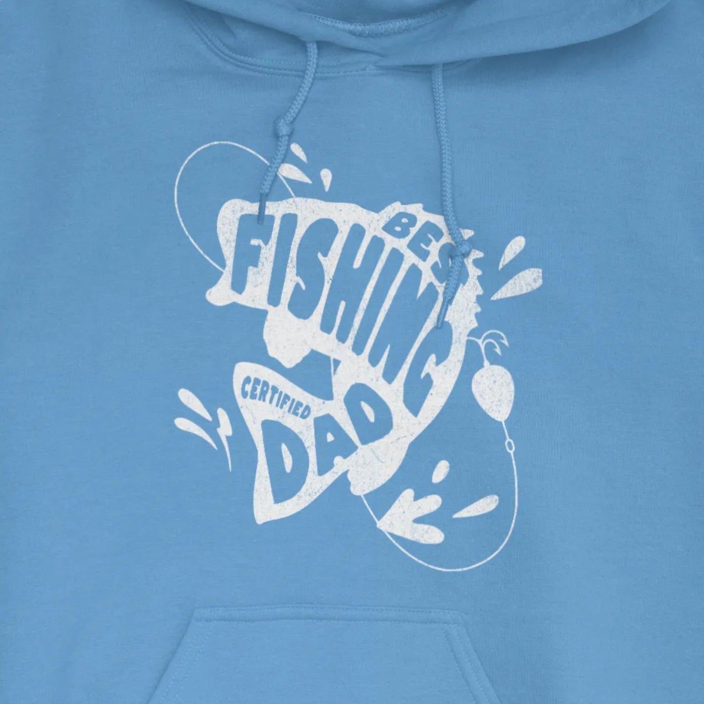 Carolina Blue, Certified Best Fishing Dad Hoodie – fish-room