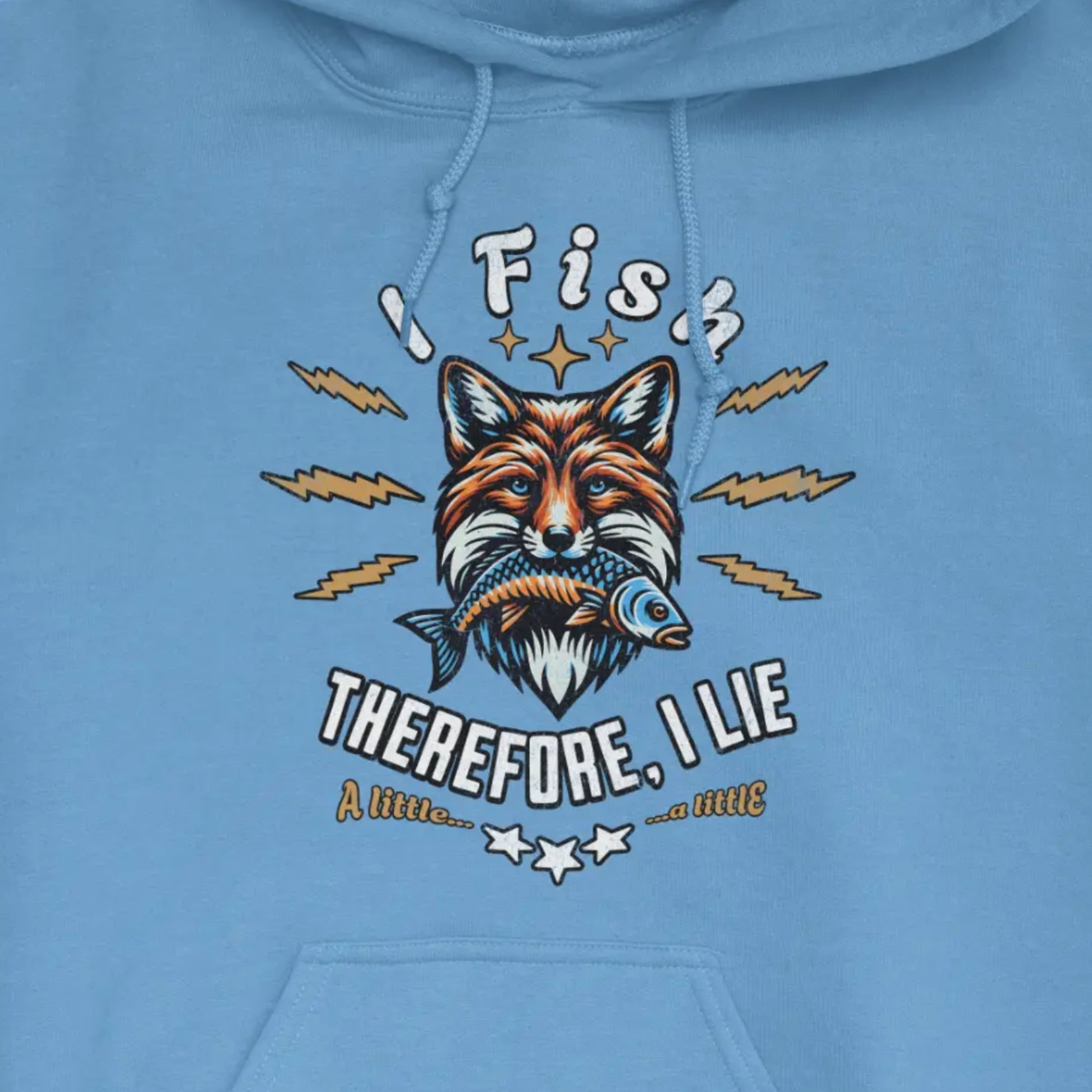 Carolina Blue, I Fish, Therefore I Lie... A Little Hoodie – fish-room