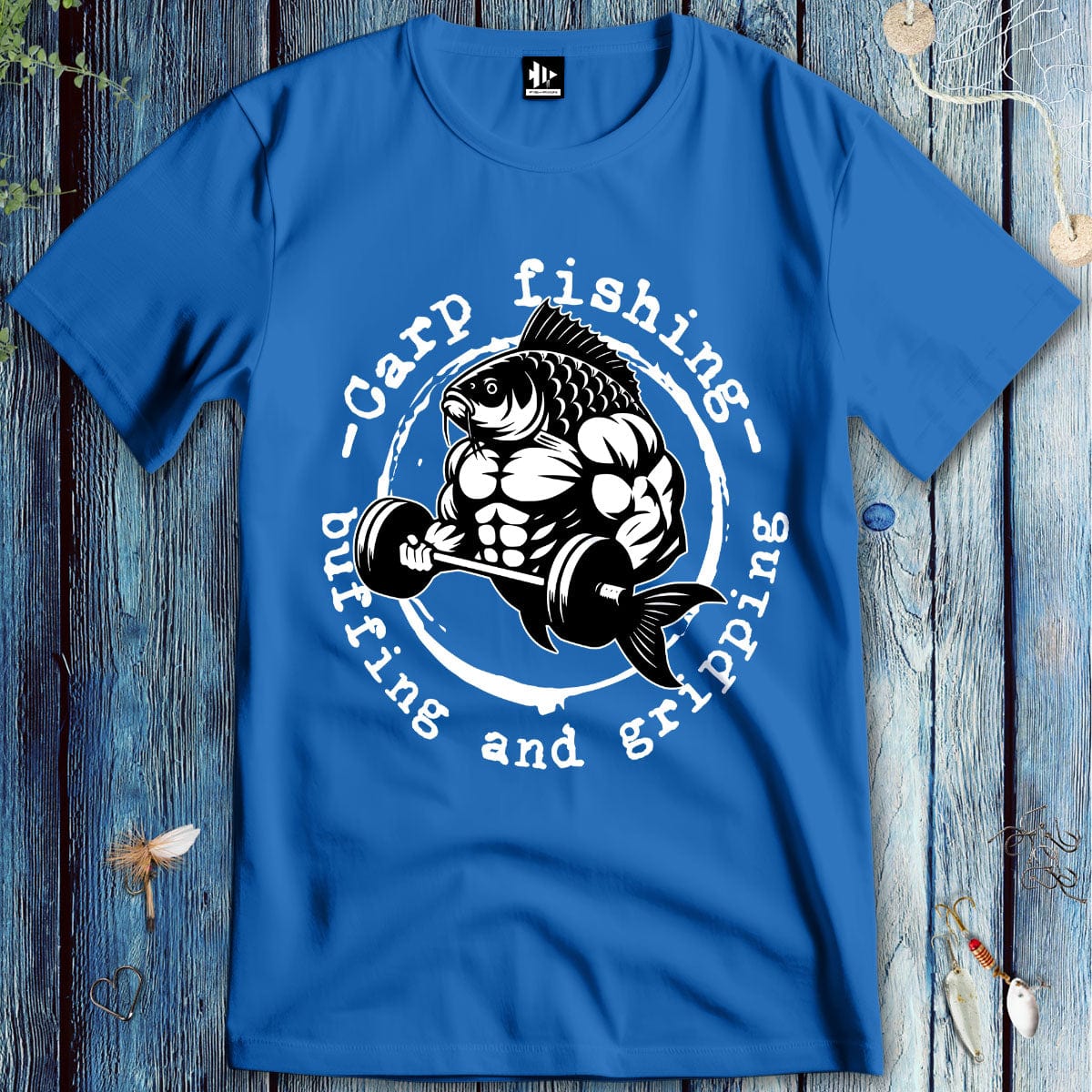 fish-room llc T-Shirt Royal / S Carp Fishing, Buffing and Gripping T-Shirt