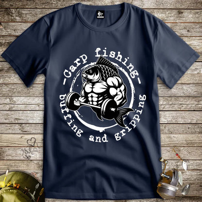 Carp Fishing, Buffing and Gripping Tee - FISH - ROOM LLC
