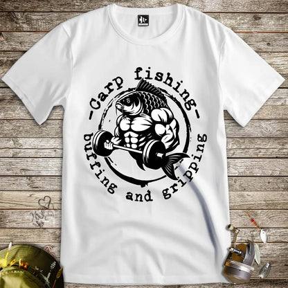 Carp Fishing, Buffing and Gripping Tee - FISH - ROOM LLC