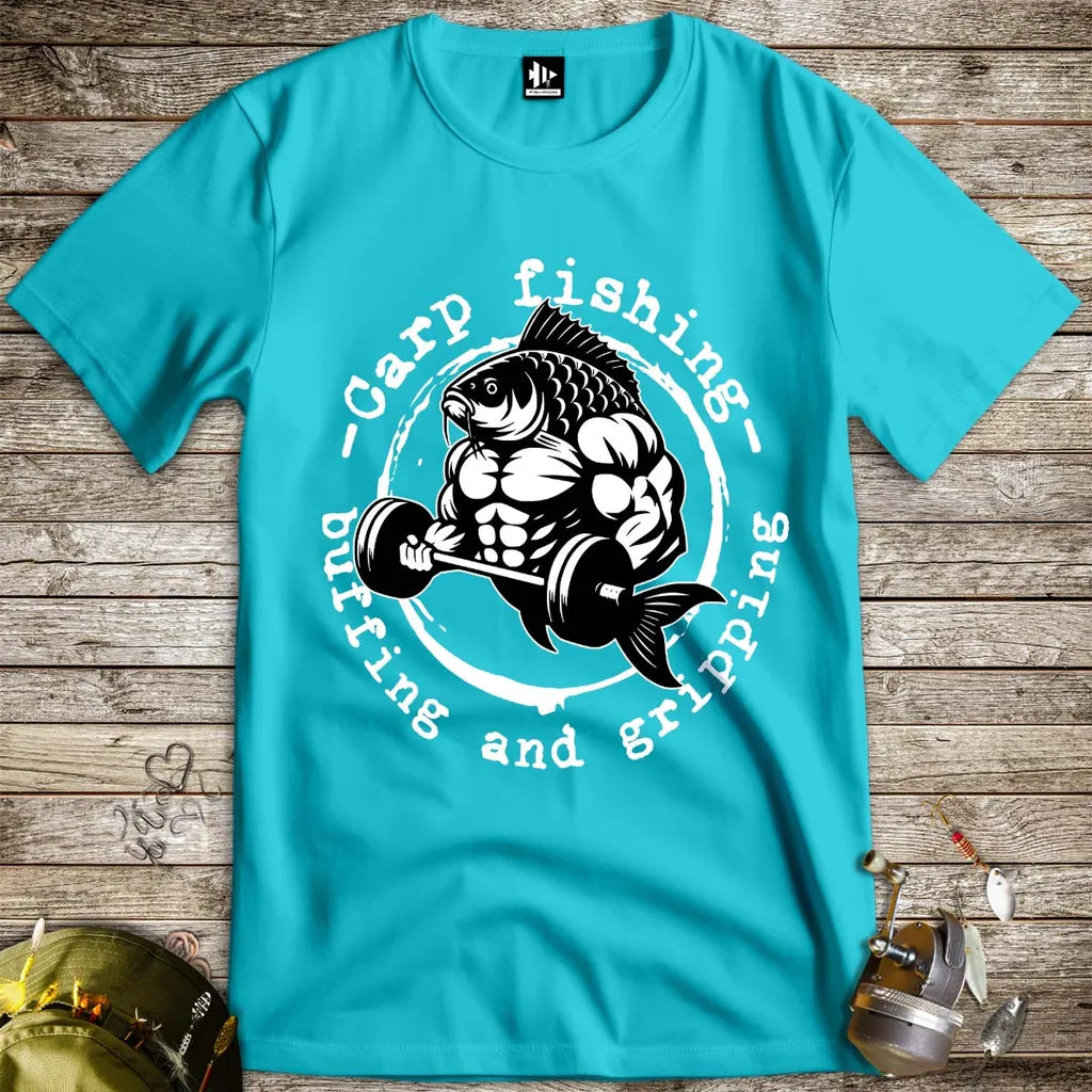 Carp Fishing, Buffing and Gripping Tee - FISH - ROOM LLC
