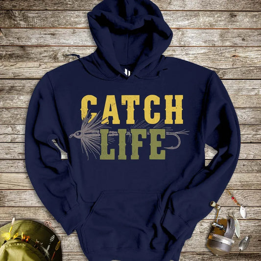 Catch Life Hoodie Navy Hoodie